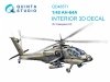 Quinta Studio QD48571 AH-64A 3D-Printed & coloured Interior on decal paper (Hasegawa) 1/48